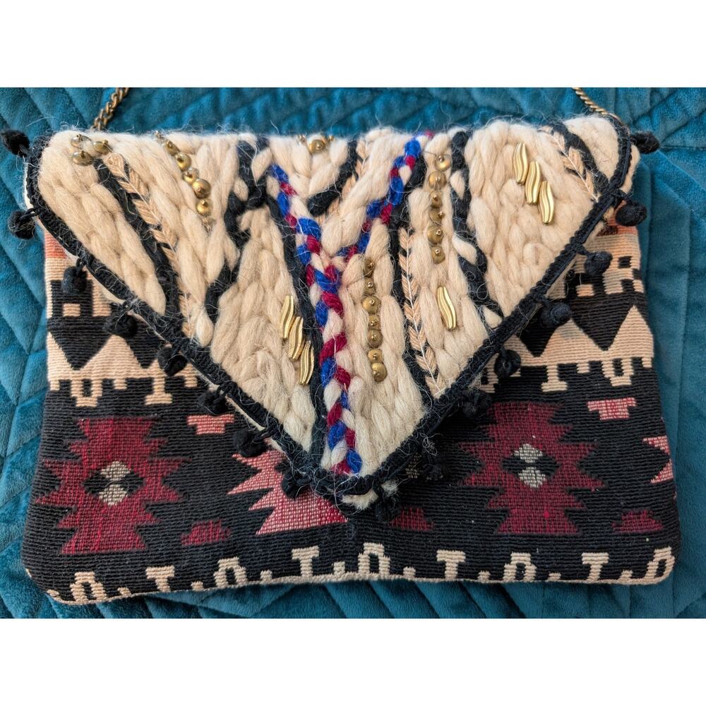 Lovestitch Rectangular Woven Aztec Print Boho Hip… - image 2